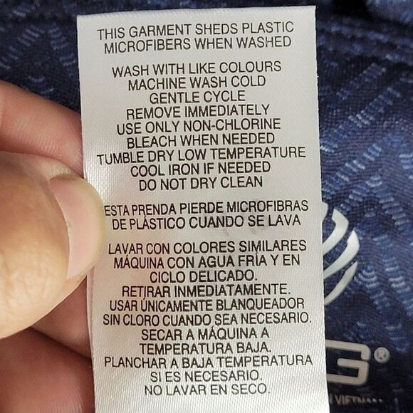 MPG Activewear Skirt M Navy Blue Print Stretch High Low Aline Pockets Athletic - Picture 13 of 15